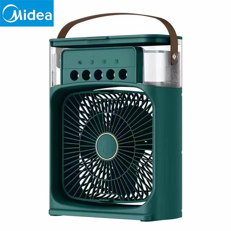 Midea Portable 3 In 1 Fan AIr Conditioner Household Small Air Cooler LED Night Lights Humidifier Air Adjustment Home Fans New