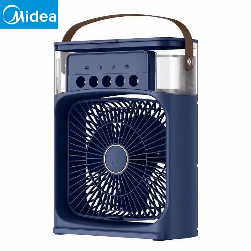 Midea Portable 3 In 1 Fan AIr Conditioner Household Small Air Cooler LED Night Lights Humidifier Air Adjustment Home Fans New