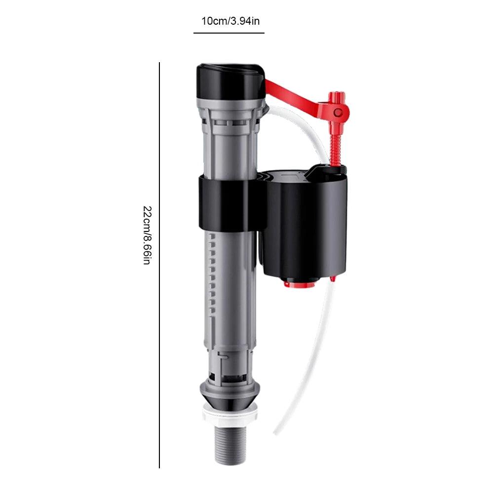 Universal Toilet Fill Valve Adjustable Height Tank and Bowl Water Control 19.5-30.5cm Bathroom Shank Inlet Float