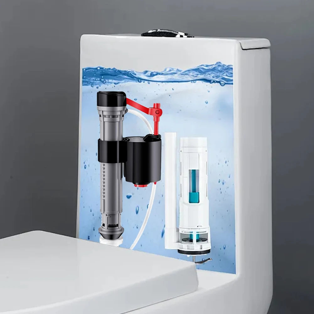 Universal Toilet Fill Valve Adjustable Height Tank and Bowl Water Control 19.5-30.5cm Bathroom Shank Inlet Float