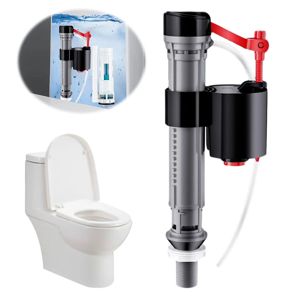 Universal Toilet Fill Valve Adjustable Height Tank and Bowl Water Control 19.5-30.5cm Bathroom Shank Inlet Float