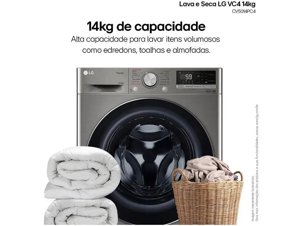Lava and Dry LG 14kg Smart VC4 CV5014PC4 with-220V
