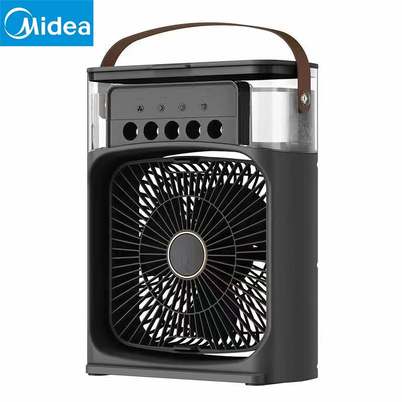 Midea Portable 3 In 1 Fan AIr Conditioner Household Small Air Cooler LED Night Lights Humidifier Air Adjustment Home Fans New