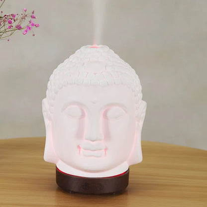 100ml Essential Oil Diffuser Buddha head Humidifier With Night Lamp Aromatherapy Mist Foger Maker Essential Oil Diffuse For Home