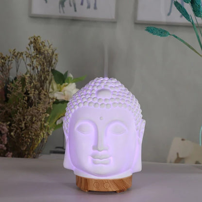 100ml Essential Oil Diffuser Buddha head Humidifier With Night Lamp Aromatherapy Mist Foger Maker Essential Oil Diffuse For Home