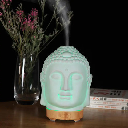 100ml Essential Oil Diffuser Buddha head Humidifier With Night Lamp Aromatherapy Mist Foger Maker Essential Oil Diffuse For Home