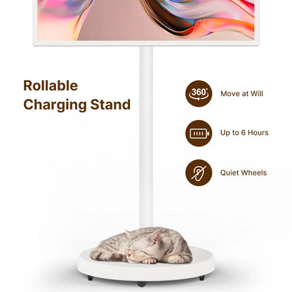Smart Home Fitness Entertainment Movable Charging Screen Built-In Dual Speaker High-Definition Camera Smart Interactive Displays