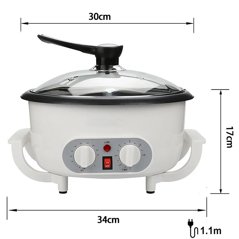 Electric Coffee Bean Roaster Coffee Baked Peanut Beans Baking Stove Popcorn Make Dryer Roasting Machine Grain Drying