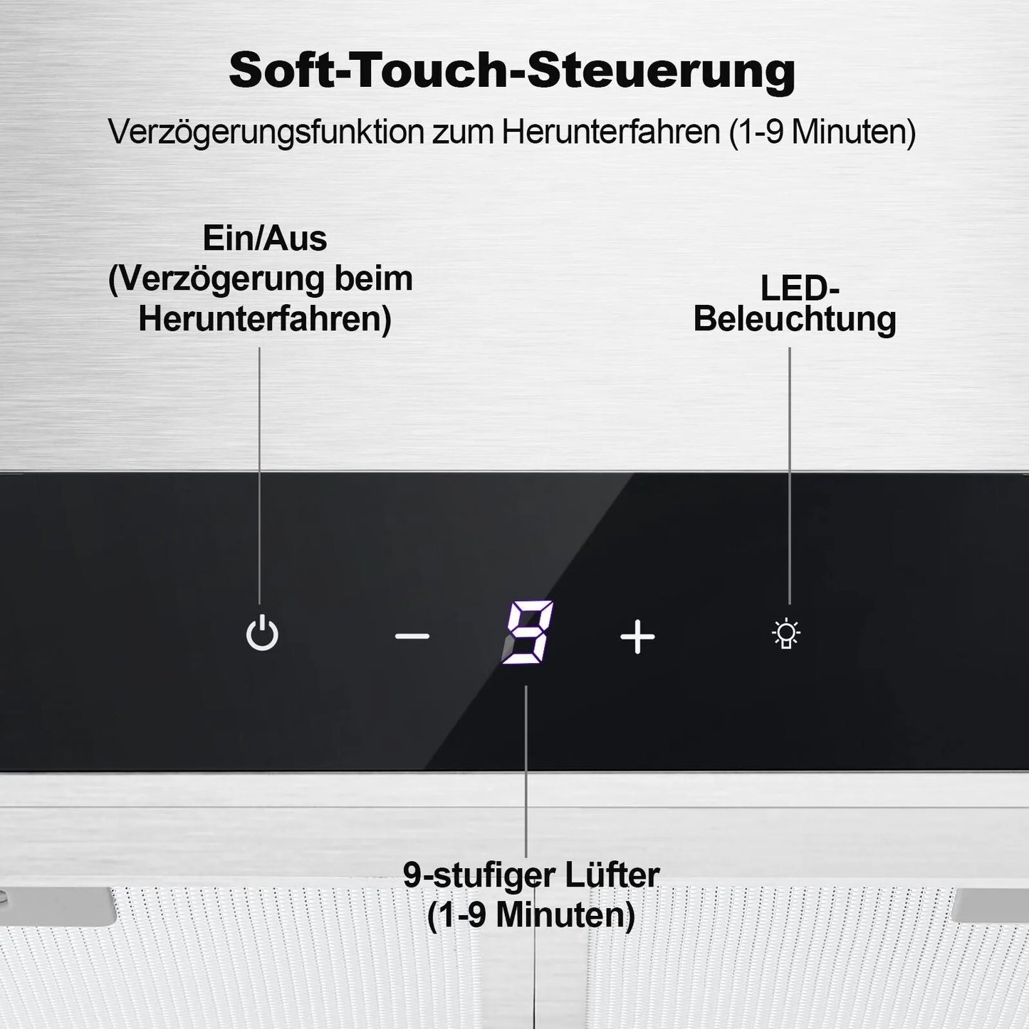 TopStrong 60cm 700m³/h Touch Control Wall-Mounted Extractor Hood TT0660D2-CC-I2