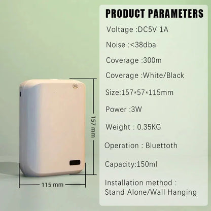Fragrance Diffuser Electric Smell For Home Bluetooth Controlled Essential Oil Diffuser Coverage 300m³ Aromatherapy Machine