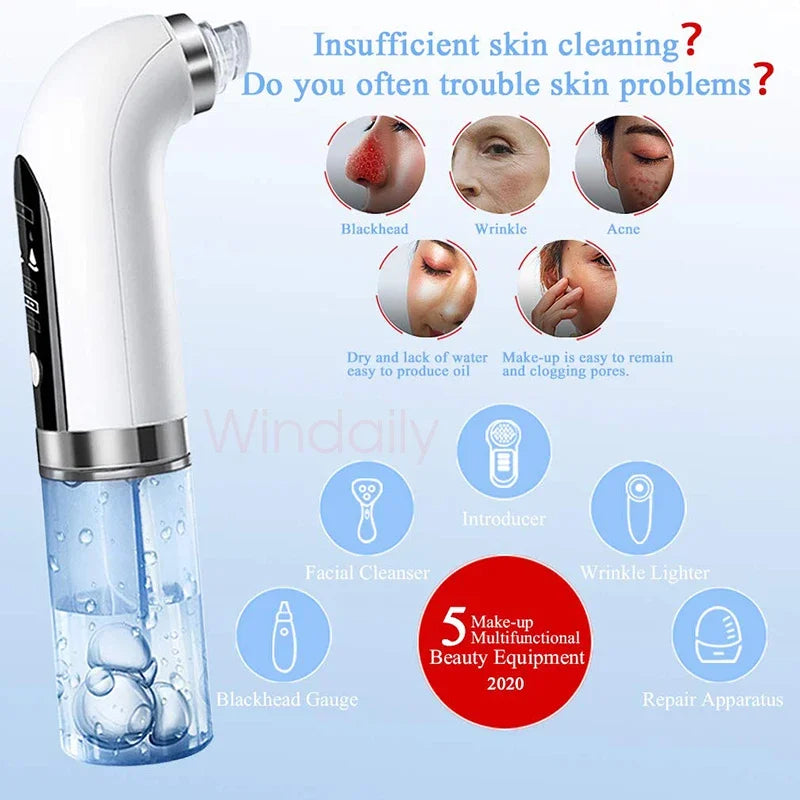 Emeka Black Head Remover Pore Vacuum Cleaner Electric Micro Small Bubble Facial Cleasing Machine USB Rechargeable Beauty Device
