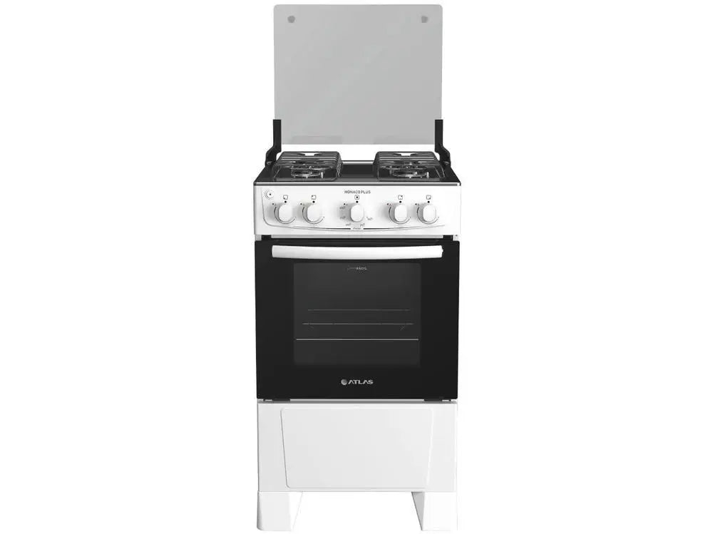 4 Stove Atlas Inox White Monaco Plus - Bivolt