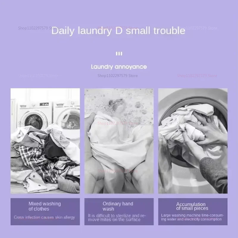 8L Portable Foldable Small Washing Machine With Spin Dryer Home Washing Machine Set Suitable For Socks And Underwear Dormitory