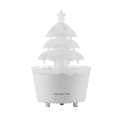 Christmas Tree Raindrops Air Humidifier UFO Umbrella Aroma Essential Oils Diffuser RGB Night Lights Home Office Aroma Diffuser