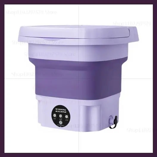 8 Liters Portable Foldable Mini Washing Machine With Spin Dryer Compact Laundry Washer For Socks Underwear Travel Camping Dorm