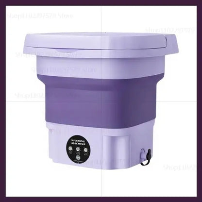 8 Liters Portable Foldable Mini Washing Machine With Spin Dryer Compact Laundry Washer For Socks Underwear Travel Camping Dorm