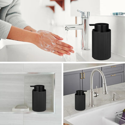 Black Foaming Hand Soap Dispenser Bathroom or Kitchen Dish and Hand Soap Foam Maker Refillable Lotion Pump Bottle Home Decor