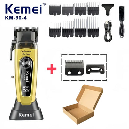Kemei 2299 90-4 1102 11500RPM Rechargeable Hair Clippers Barber Cordless Hair Trimmer Electric Shaver Men Hair Cutting Machine