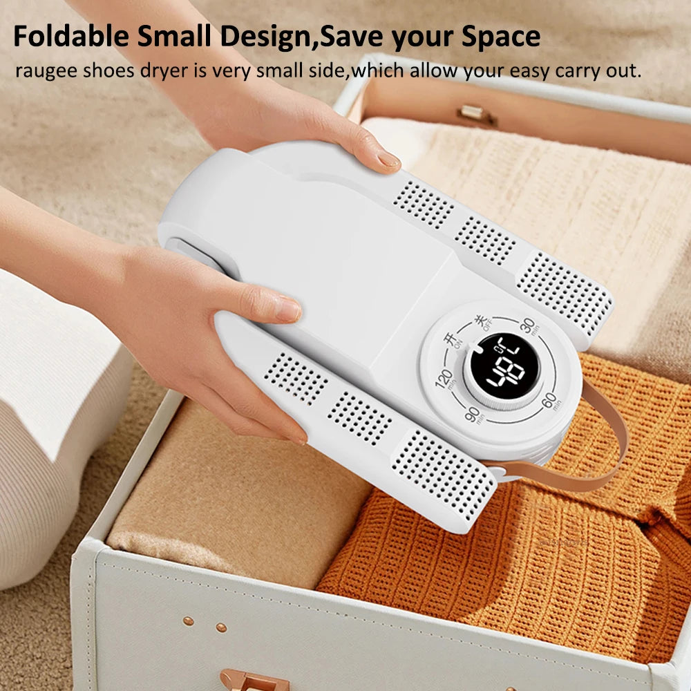 Foldable Shoe Dryer Electric Shoe Warmer Heater Boot Warmer Shoe Intelligent Timer Shoe Dryer Deodorizing Sterilizing Shoe Dryer