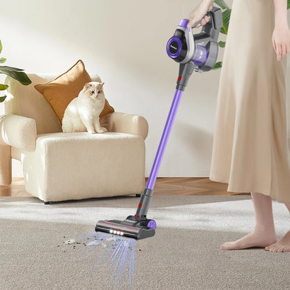 Grenintol Cordless Vacuum Cleaner 45000Pa 350W 80Min 8-in-1 Quiet Stick Vacuum for Carpet Pet Hair Hard Floor HEPA*4
