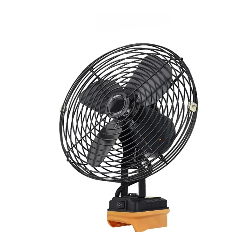 6In Camping Fan Outdoor Fishing Wireless Desktop Portable Metal Strong Wind Fan FIt Makita/Dewalt/Milwaukee 20V Battery