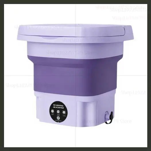 8 Liters Portable Foldable Mini Washing Machine With Spin Dryer Compact Laundry Washer For Socks Underwear Travel Camping Dorm