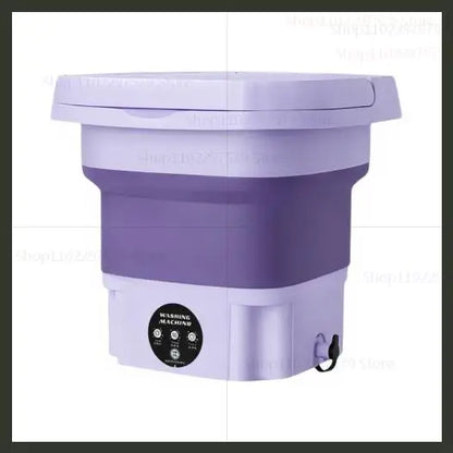 8 Liters Portable Foldable Mini Washing Machine With Spin Dryer Compact Laundry Washer For Socks Underwear Travel Camping Dorm