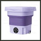 8 Liters Portable Foldable Mini Washing Machine With Spin Dryer Compact Laundry Washer For Socks Underwear Travel Camping Dorm