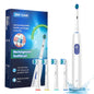 Electric Toothbrush Rotary Cleaning Teeth Brush Smart Timing with 4 Heads 5 Modes Setting Teeth Whitening Oral Car Rechargeable