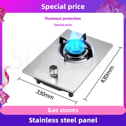 Household Gas Stove Hob Gas Burner Built-in Gas Cooker Desktop Gas Cooktop Timed Liquefied Gas Stove Cooktop estufa de gas
