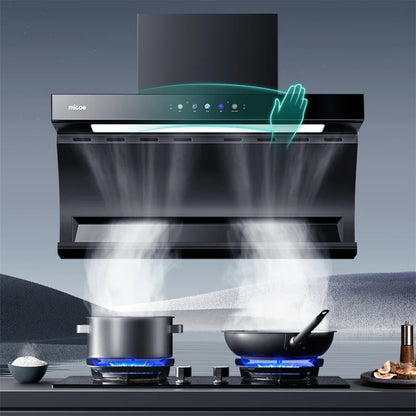 90cm Large Suction Hood Kitchen Range Hood Exhaust Fan Built-in Hood Household Side Double Suction Rental Kitchen Exhaust Hoods