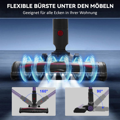 Grenintol Cordless Vacuum Cleaner 45000Pa 350W 80Min 8-in-1 Quiet Stick Vacuum for Carpet Pet Hair Hard Floor HEPA*4