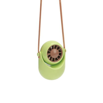 Silicone cord adjustable wind direction turbine desktop halterneck handheld outdoor convenient USB small fan