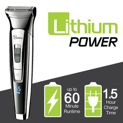 Hatteker 5in1 Adjust Hair Beard Trimmer Professional For Men Electric Shaver Hair Clipper Washable Facial&Body Groomer RFC-58805