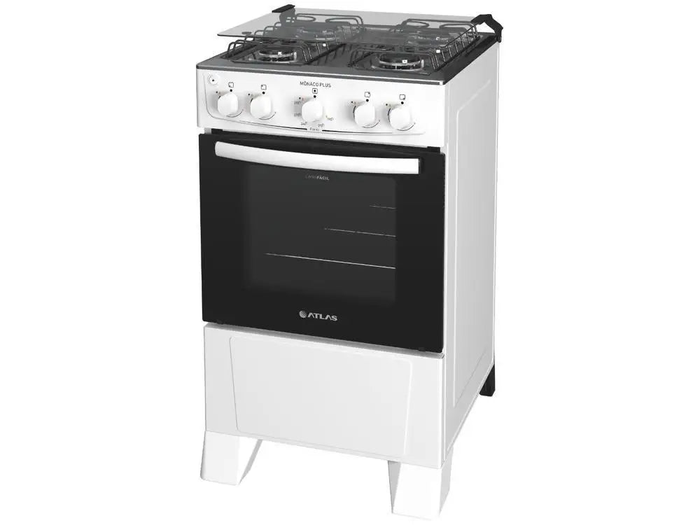 4 Stove Atlas Inox White Monaco Plus - Bivolt