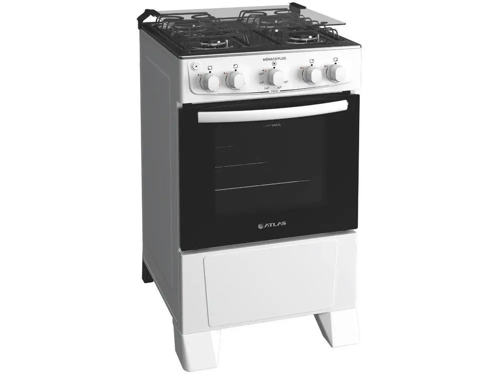 4 Stove Atlas Inox White Monaco Plus - Bivolt