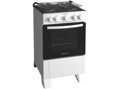 4 Stove Atlas Inox White Monaco Plus - Bivolt