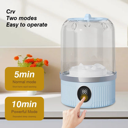 Portable Mini Washing Machine Mini Laundry Washer Machine Underwear Cleaning Tool For Dormitories Travel Camping Hotel Apartment