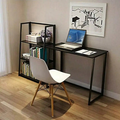 Folding Small Desk Home Office Desk Laptop Study Writing Table- BLACK