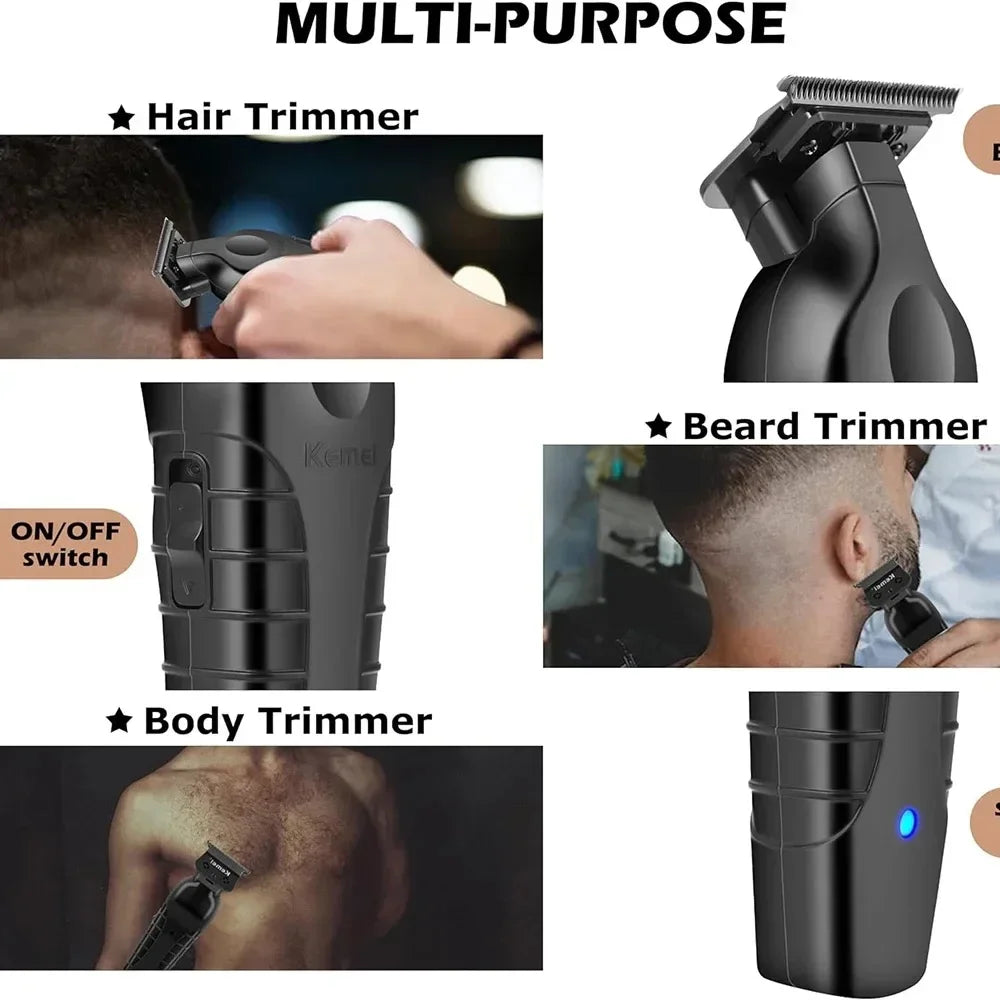 Kemei 2299 90-4 1102 11500RPM Rechargeable Hair Clippers Barber Cordless Hair Trimmer Electric Shaver Men Hair Cutting Machine