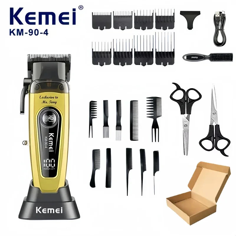 Kemei 2299 90-4 1102 11500RPM Rechargeable Hair Clippers Barber Cordless Hair Trimmer Electric Shaver Men Hair Cutting Machine