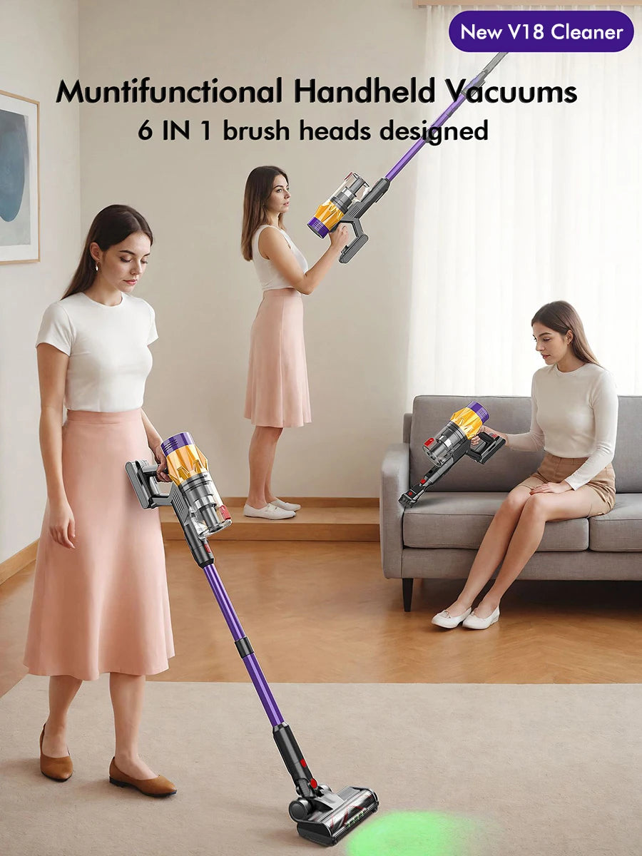 Armo V18 Handheld Wireless Vacuum Cleaner 50kPa 550W Power 6 in 1 LED Display Cordless Vacuum Cleaner Home Sweeper Machine