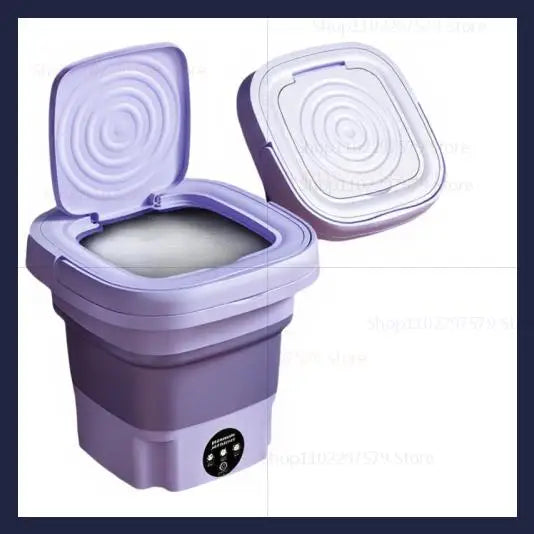 8L Portable Foldable Small Washing Machine With Spin Dryer Home Washing Machine Set Suitable For Socks And Underwear Dormitory