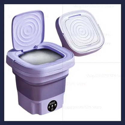 8L Portable Foldable Small Washing Machine With Spin Dryer Home Washing Machine Set Suitable For Socks And Underwear Dormitory