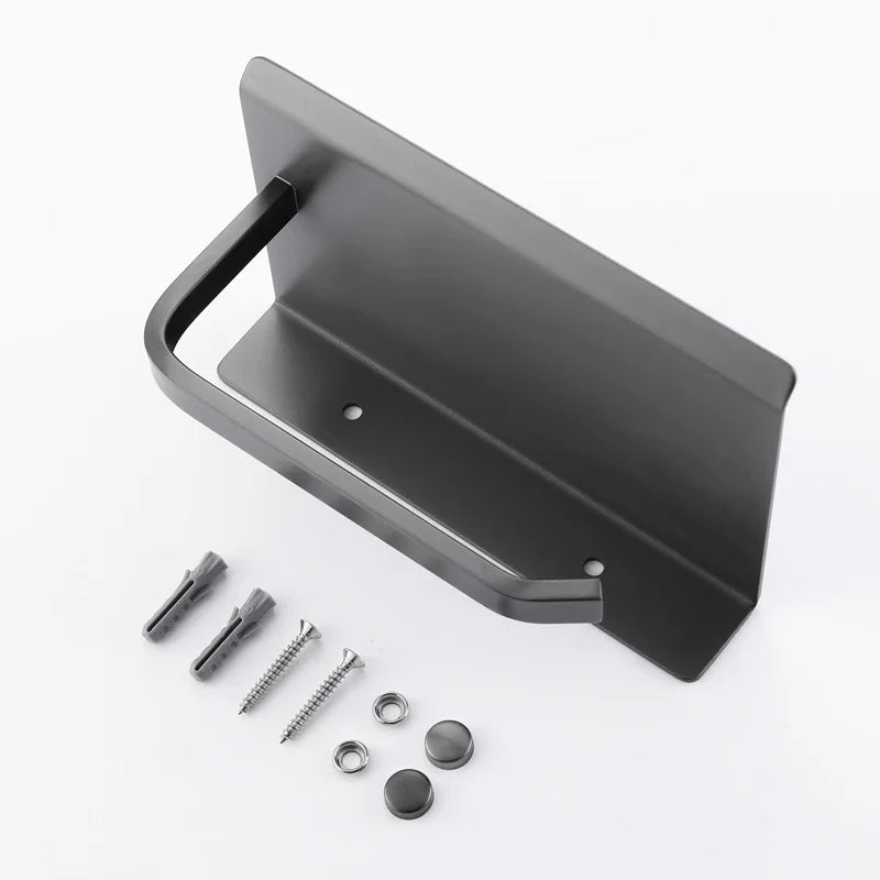 High Quality Wall Mounted Toilet Paper Holder Rustproof Thickened 304 Stainless Steel Storage Rack for Bathroom Kitchen