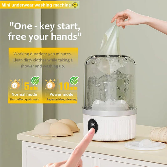 Portable Mini Washing Machine Mini Laundry Washer Machine Underwear Cleaning Tool For Dormitories Travel Camping Hotel Apartment