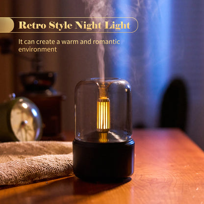 Portable Mini Aroma Diffuser USB Air Humidifier Essential Oil Night Light Cold Mist Maker Sprayer for Home Gift