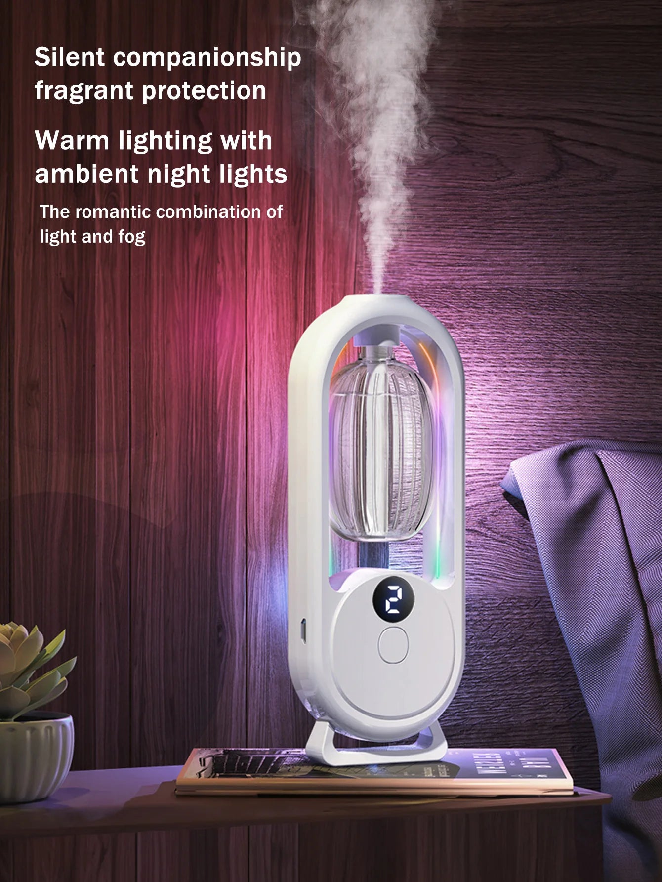 Rechargeable portable aromatherapy diffuser - Essential oil therapy machine - 6 types of aromatherapy oils -5 spray modes