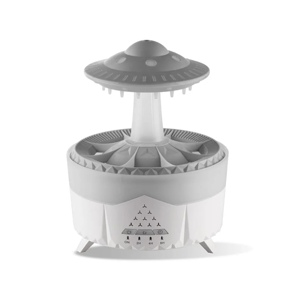 Christmas Tree Raindrops Air Humidifier UFO Umbrella Aroma Essential Oils Diffuser RGB Night Lights Home Office Aroma Diffuser