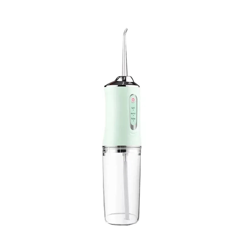 Oral Irrigator Portable Dental Water Flosser USB Rechargeable Water Jet Floss Tooth Pick 4 Jet Tip 220ml 3 Modes Dental Cleaner